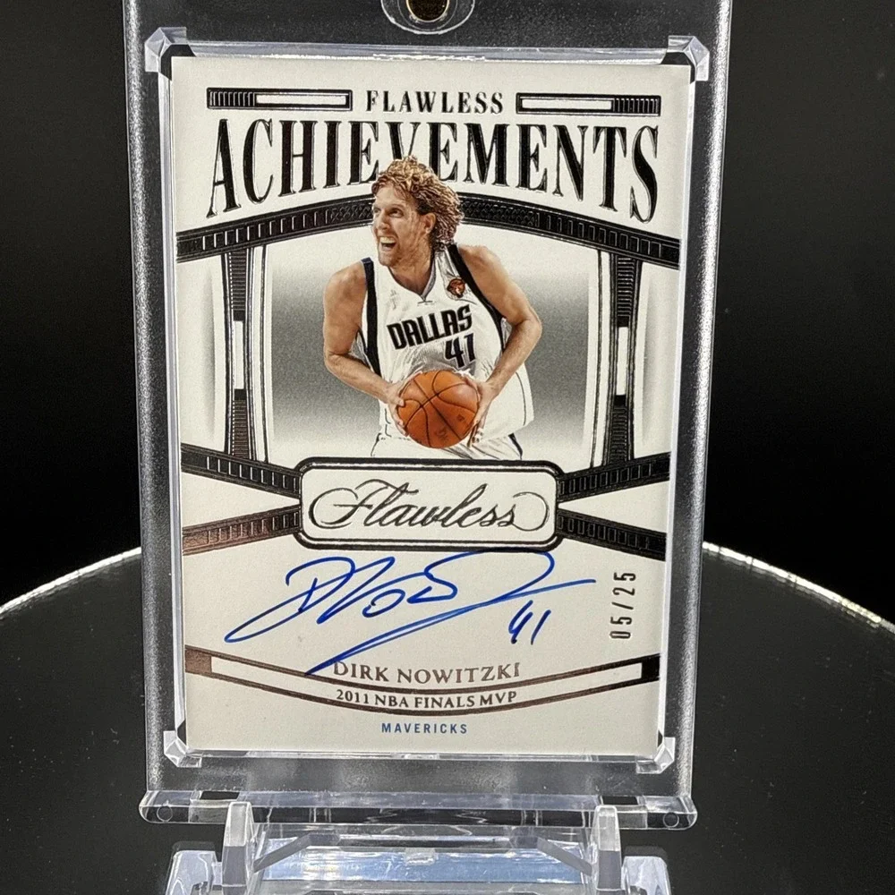 2023/24 Panini Flawless Achievements MVP Dirk Nowitzki AUTO /25 Mavericks